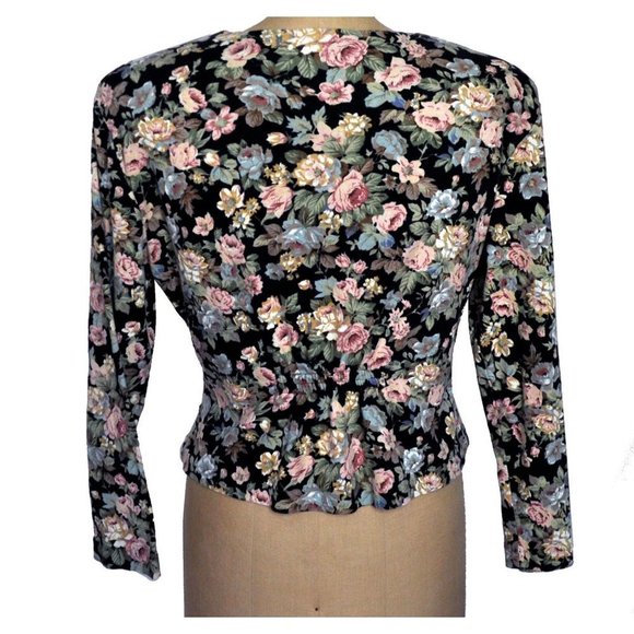 Vintage 90s Grunge Ms Choice Floral Front Jacket - Picture 2 of 5